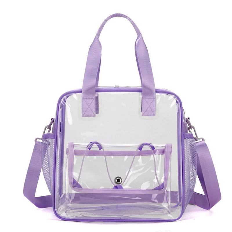 Ladies' shoulder bagTransparent swimming bag PVC travel storage bag travel bag sports stadium concert beach student fashion bag