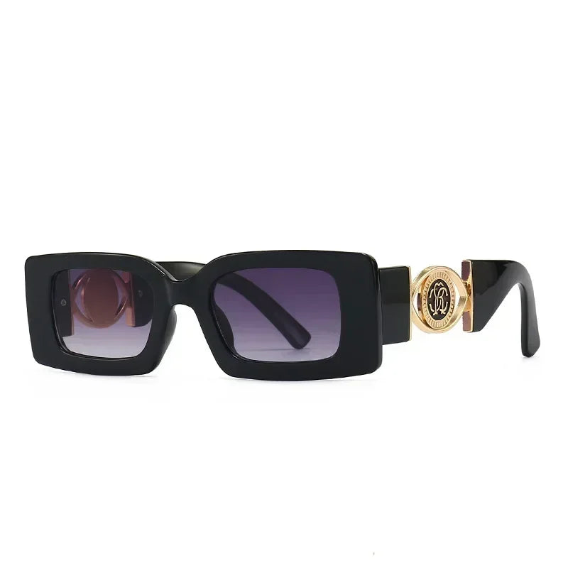 2026 New Retro Square Sunglasses for Women Men Flower Decoration Fashion Ladies Sun Glasses Ins Hot Shading Eyewear UV400