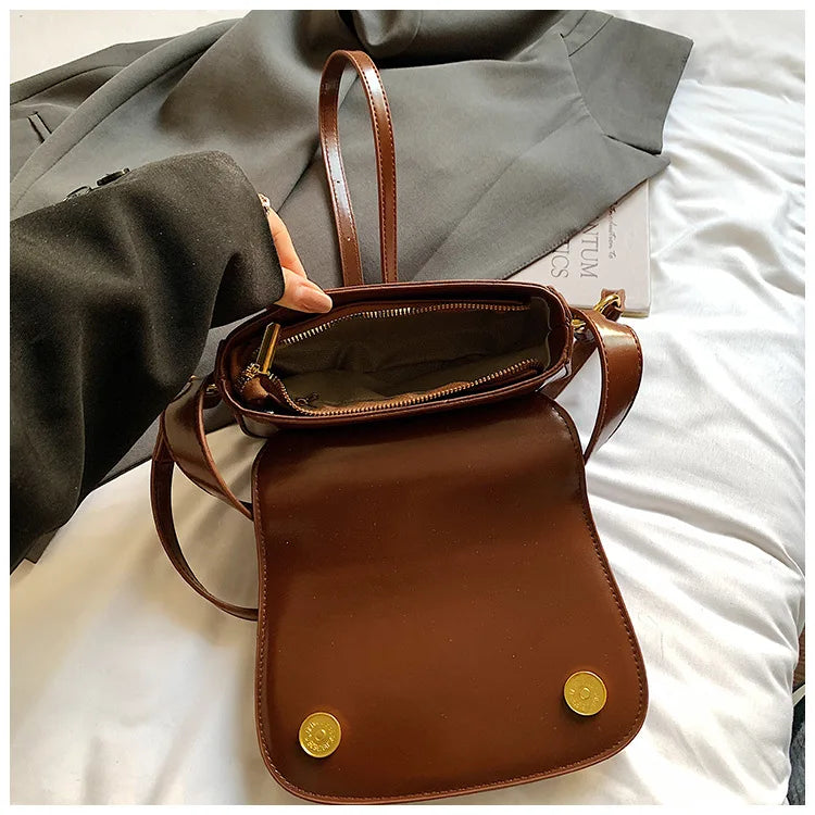 Classic Trendy Paris Inspired Diaper Bag For Women Elegant Textured Leather Crossbody Handbag Large Capacity Retro Tote