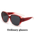 Fashion Round Polarized Sunglasses Cover Over Myopia Prescription Glasses Portable Men Women Vintage Fishing Driving Eyewear