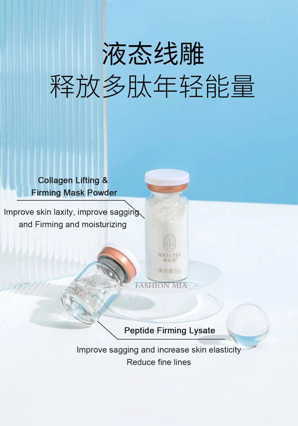 Korea Collagen Peptide Firming Essence Mask Kit V-Face Lifting Thread Mask Hyaluronic Acid Rejuvenate Whitening SkinCare