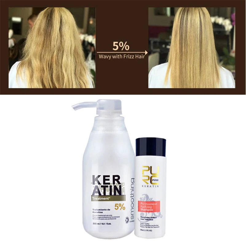 PURC 300ml Keratin Hair Straightening Cream Smoothing Softens Repairs Damaged Dryness Nutritious Hair Care Products