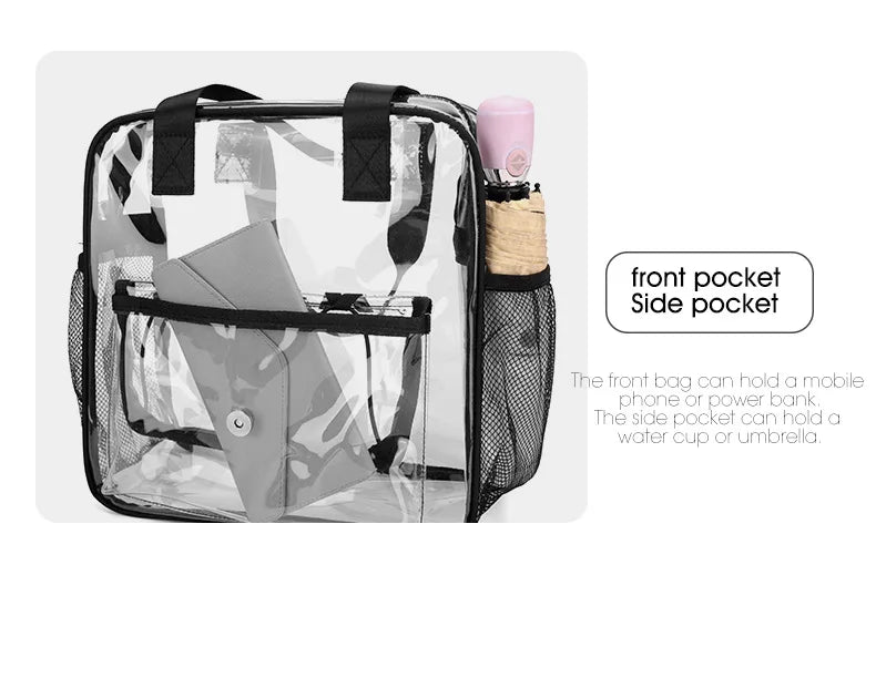 Ladies' shoulder bagTransparent swimming bag PVC travel storage bag travel bag sports stadium concert beach student fashion bag