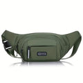 Women's fashionable multi-functional pocketed casual sports waist bag, solid color travel chest bag/work weekend summer vacation