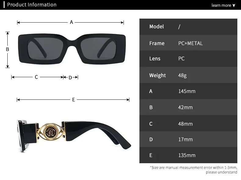 2026 New Retro Square Sunglasses for Women Men Flower Decoration Fashion Ladies Sun Glasses Ins Hot Shading Eyewear UV400