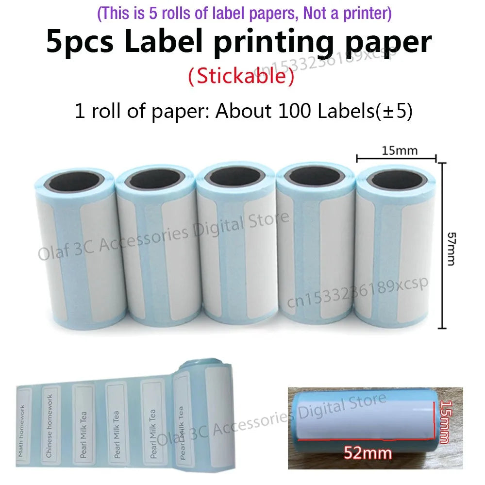 Meow Mini Label Printer Thermal Portable Printers Stickers Paper Inkless Wireless Impresora Portátil 200dpi Android IOS 57mm