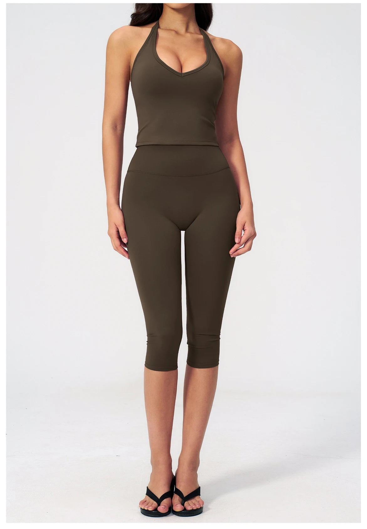 Yoga Set 2PCS Sports Set Short Sleeve Fitness Outfits Women Tracksuit Workout Clothes Running Capri Pants Gym Suit Athletic Wear