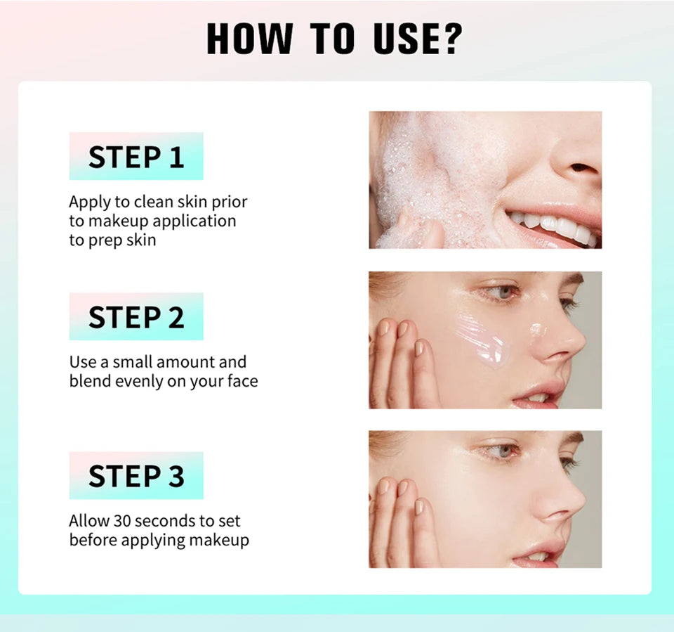 Power Grip Highly Moisturizing Makeup Base Isolation Primer Refreshing Easy To Absorb Invisible Pore Colorless Natural Makeup