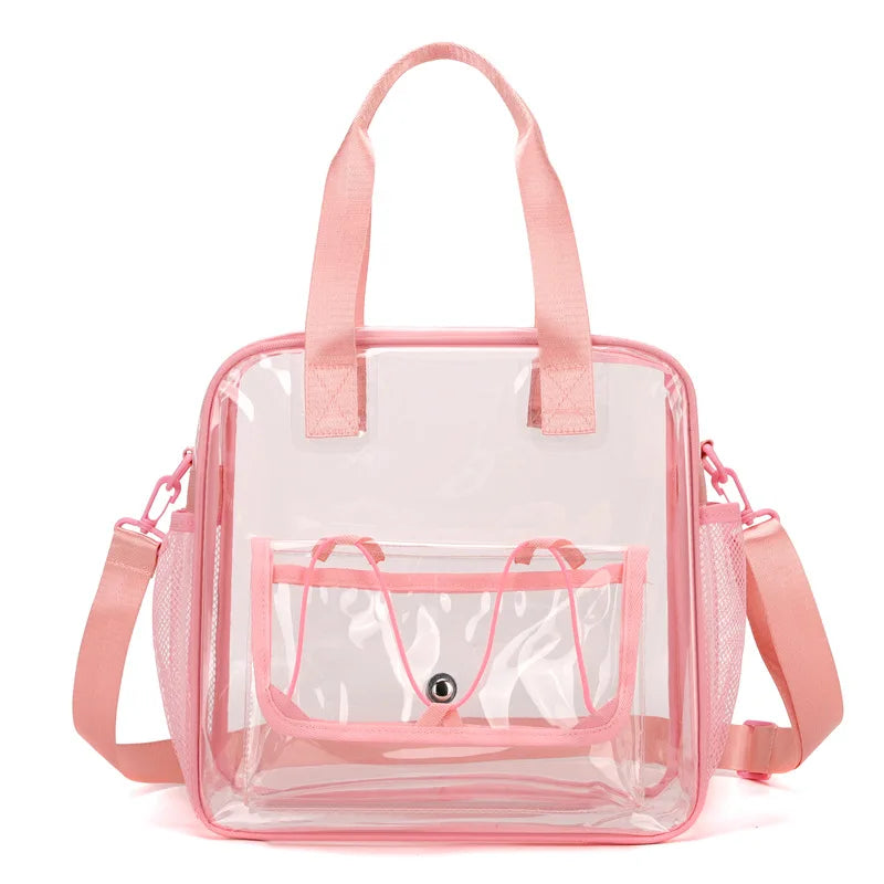 Ladies' shoulder bagTransparent swimming bag PVC travel storage bag travel bag sports stadium concert beach student fashion bag