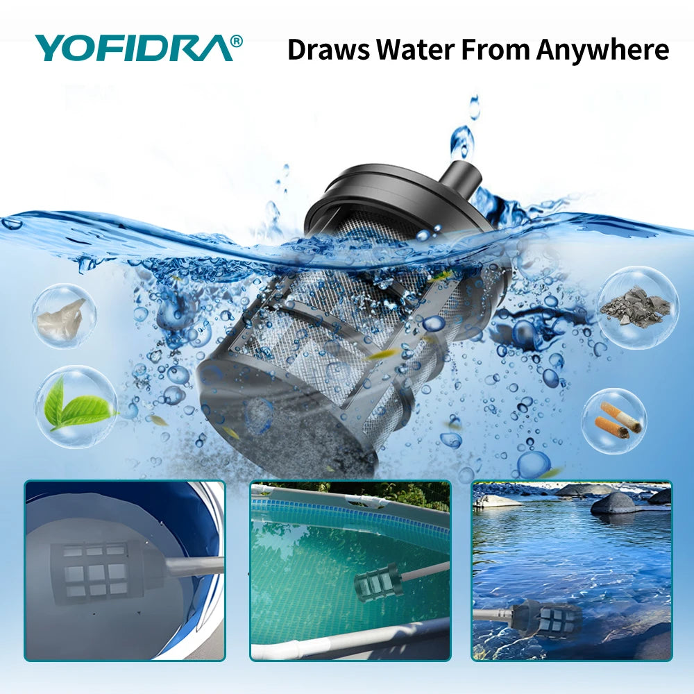YOFIDRA Brushless 200Bar Car Washer Electric High Pressure Washer Water Gun 6IN1 Cordless Cleaning Garden For Makita Battery Pin