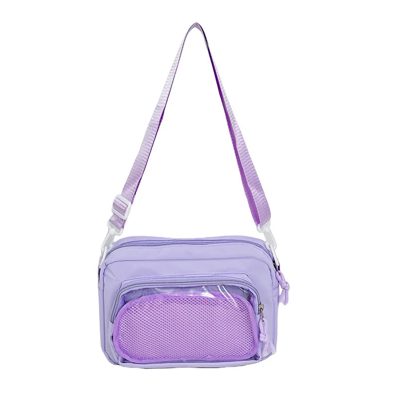Japan and South Korea Cute Small Bag Female anime Pain Bag Pure Color Small Fresh Student Korean Simple Bag Crossbody Bag Female