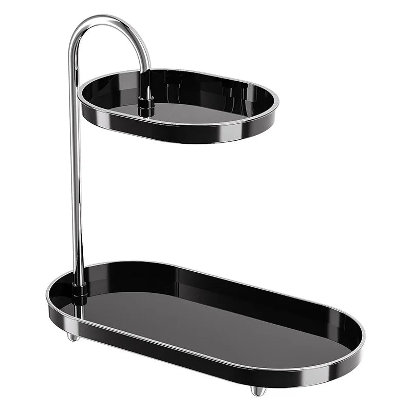 Makeup Organizer Tray Cosmetic Jewelry Lipstick Skincare Storage Shelf Perfume Watches Glasses Keys Rack Home Bathroom Holder