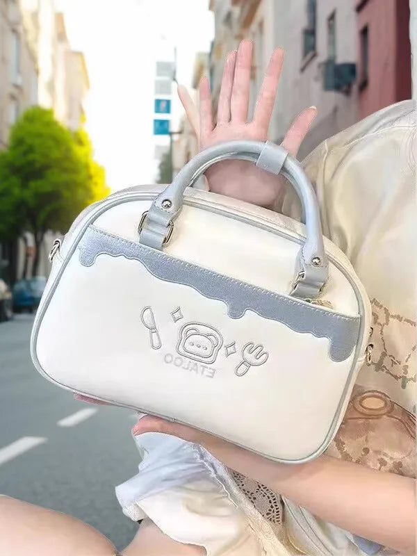 New Y2K Cute Ita Backpack Comic Exhibition Crossbody Bag Lolita Girl Transparent Cosplay Shoulder Bag DIY Badge Display Handbags