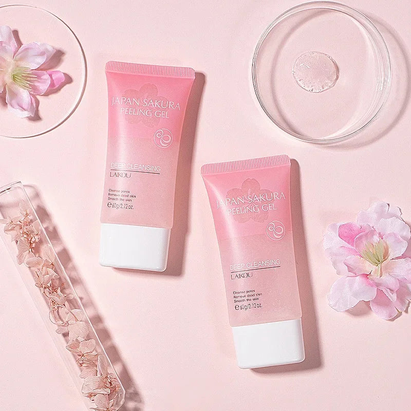 LAIKOU Sakura Peeling Gel Facial Exfoliation Cleans Pores Moisturizing Oil Control 60g