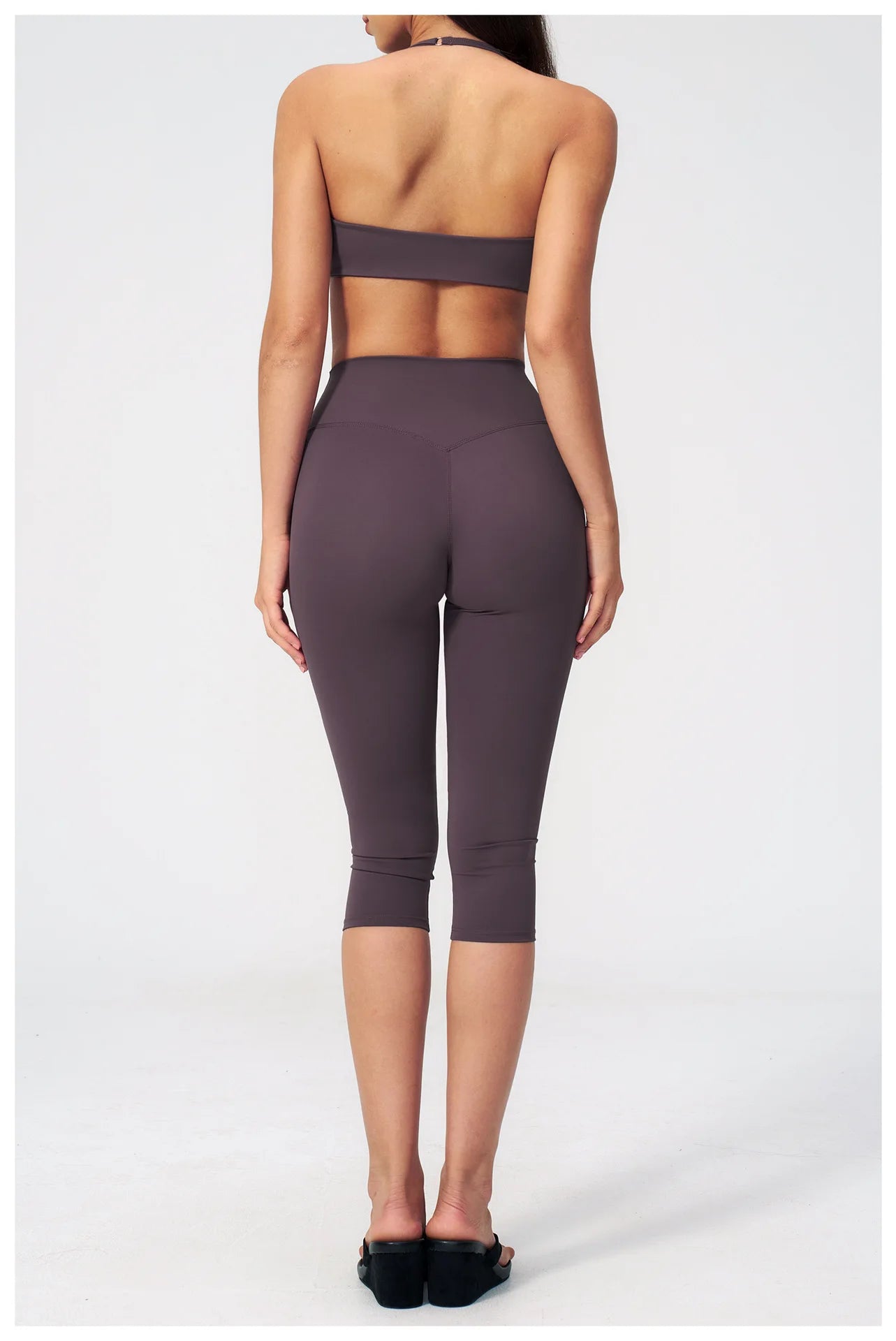 Yoga Set 2PCS Sports Set Short Sleeve Fitness Outfits Women Tracksuit Workout Clothes Running Capri Pants Gym Suit Athletic Wear