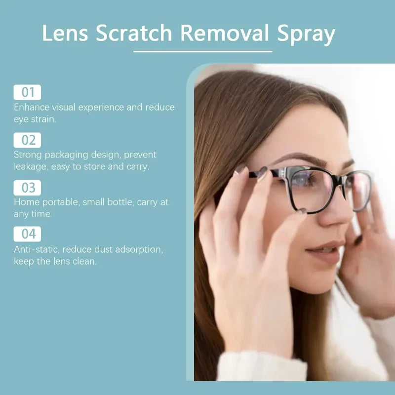 Eyeglass Cleaning Solution Multipurpose Glasses Care Liquid Lens Scratch Cleaning Tools High Concentration Glasses Repair Spray