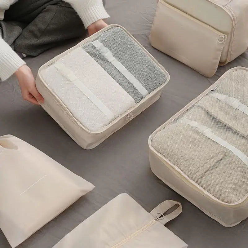 7/8/9/10/11 Pcs Set Travel Organizer Storage Bags Suitcase Packing Cubes Set Cases Portable Luggage Clothes Shoe Tidy Pouch