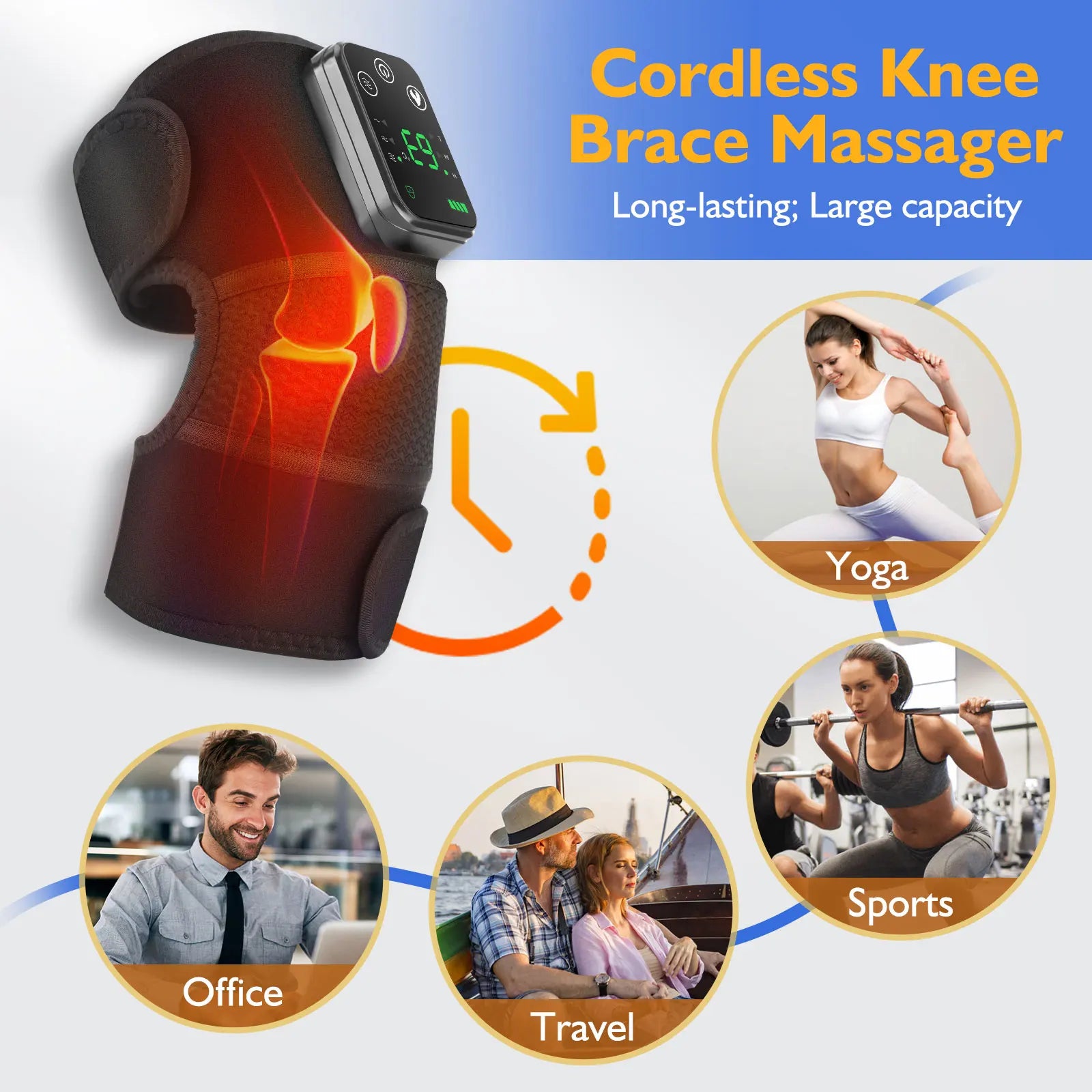 Adjustable Heating Vibration Shoulder Brace Support, Electric Heating Pad for Shoulder, Left and Right Shoulder Massager Warming