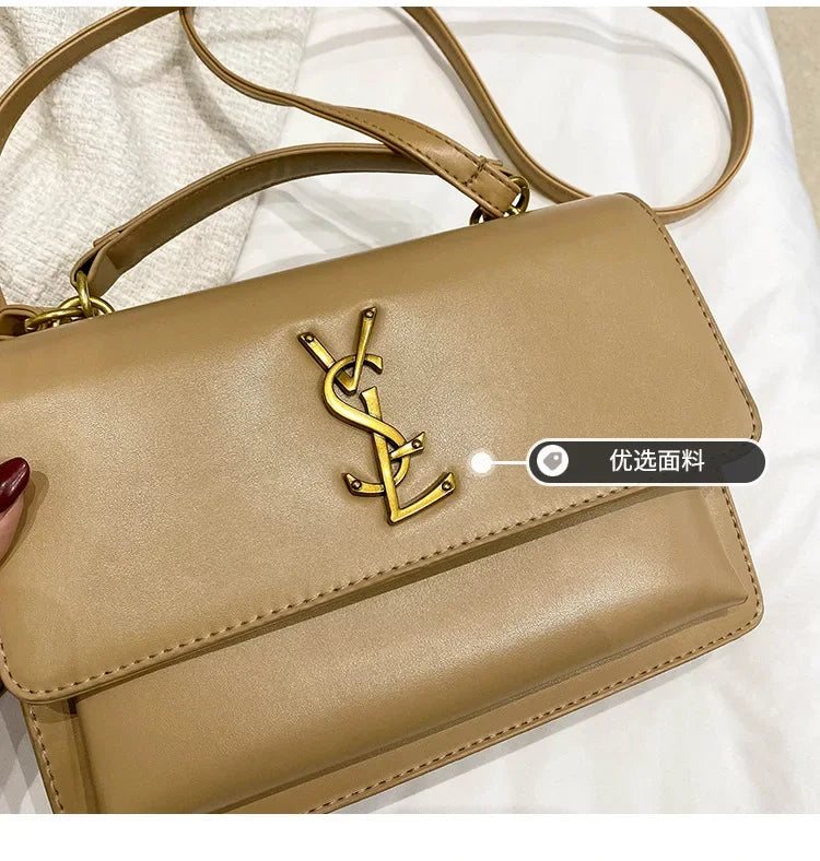 High-End Leather Women Diaper Bag Classic Designer Paris Casual Simple Vintage Trendy Design with Adjustable Shoulder Strap