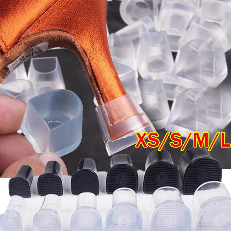 1PAIR Silicone High Heel Protectors Stoppers Latin Stiletto Dancing Covers Antislip High Heeler Bridal Wedding Shoes Accessories