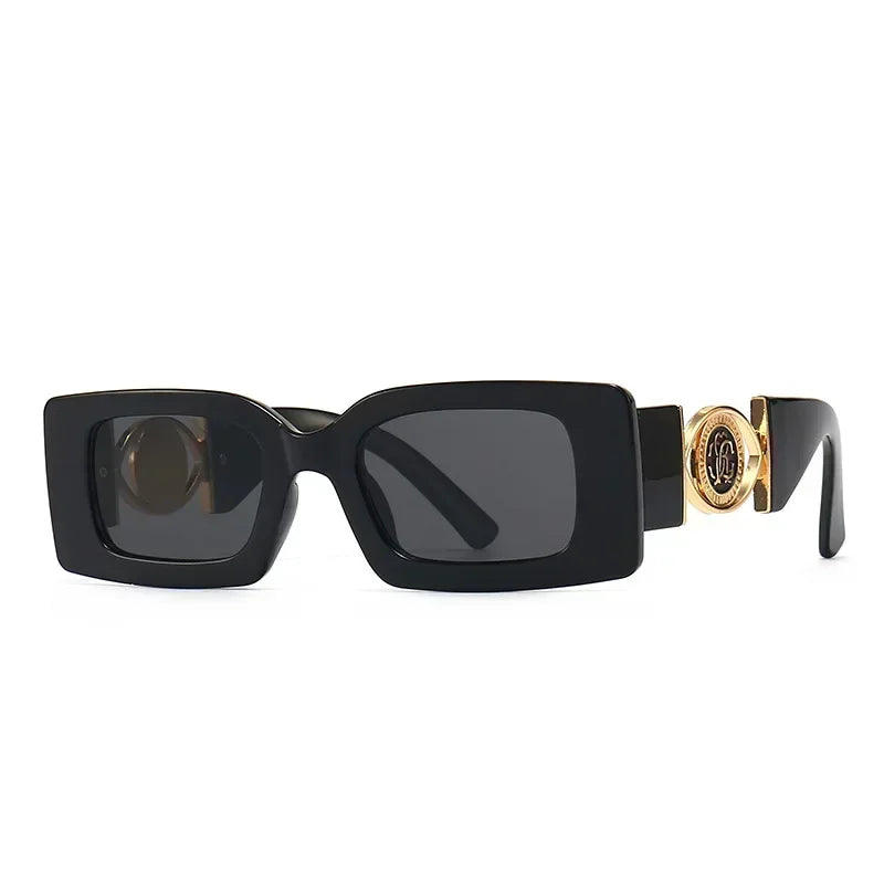 2026 New Retro Square Sunglasses for Women Men Flower Decoration Fashion Ladies Sun Glasses Ins Hot Shading Eyewear UV400