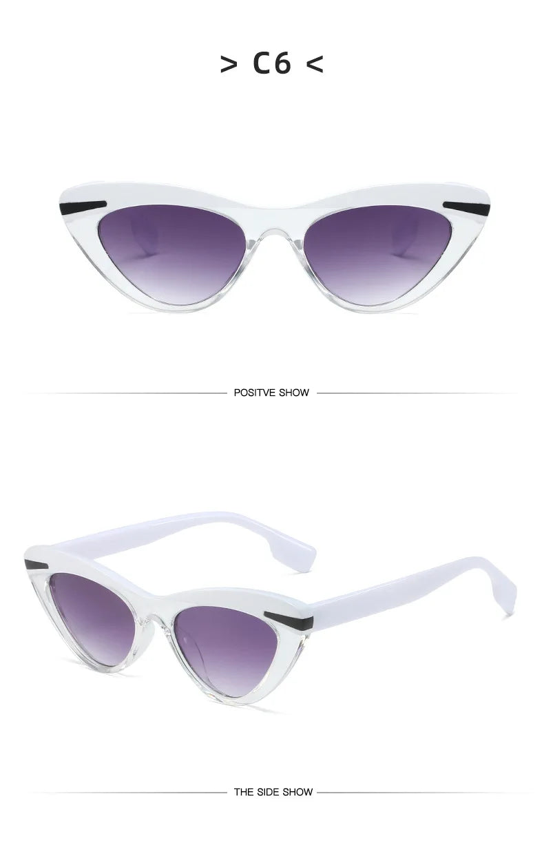 New Fashion Cat Eye Sunglasses Women Vintage Shades Brand Designer Gafas Luxury Sun Glasses UV400 Eyewear Oculos