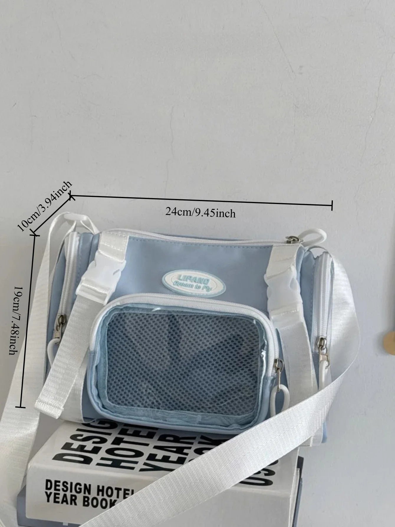 Y2K Fashion Clear Transparent Crossbody Bag Women Multipocket Itabag Summer Bucket Shoulder Bag for Students