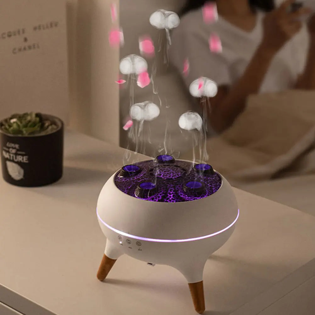 Dynamic Jellyfish Air Humidifier with Colorful Night Lights Cool Mist Humidifier Air Diffuser Humidifier for Home Office Bedroom
