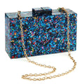 Acrylic Luxury Wedding Chain Handbag Women Box Clutch Evening Bags Chic Party Shoulder Crossbody Bags Ladies Dinner Dress Purses