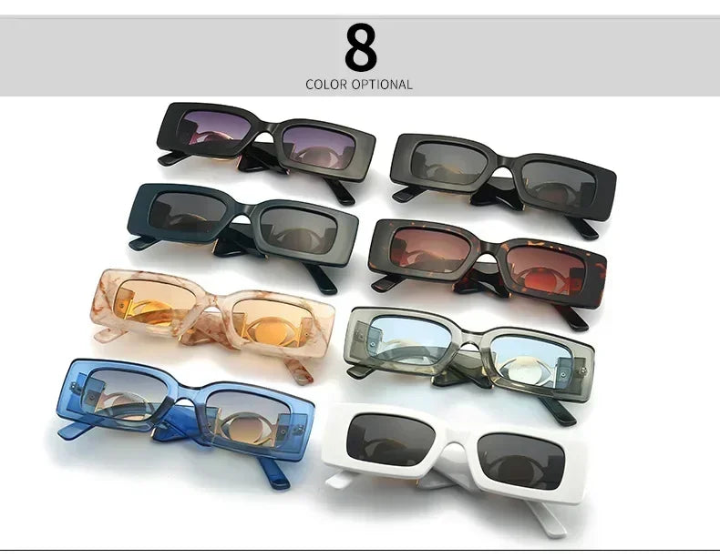 2026 New Retro Square Sunglasses for Women Men Flower Decoration Fashion Ladies Sun Glasses Ins Hot Shading Eyewear UV400
