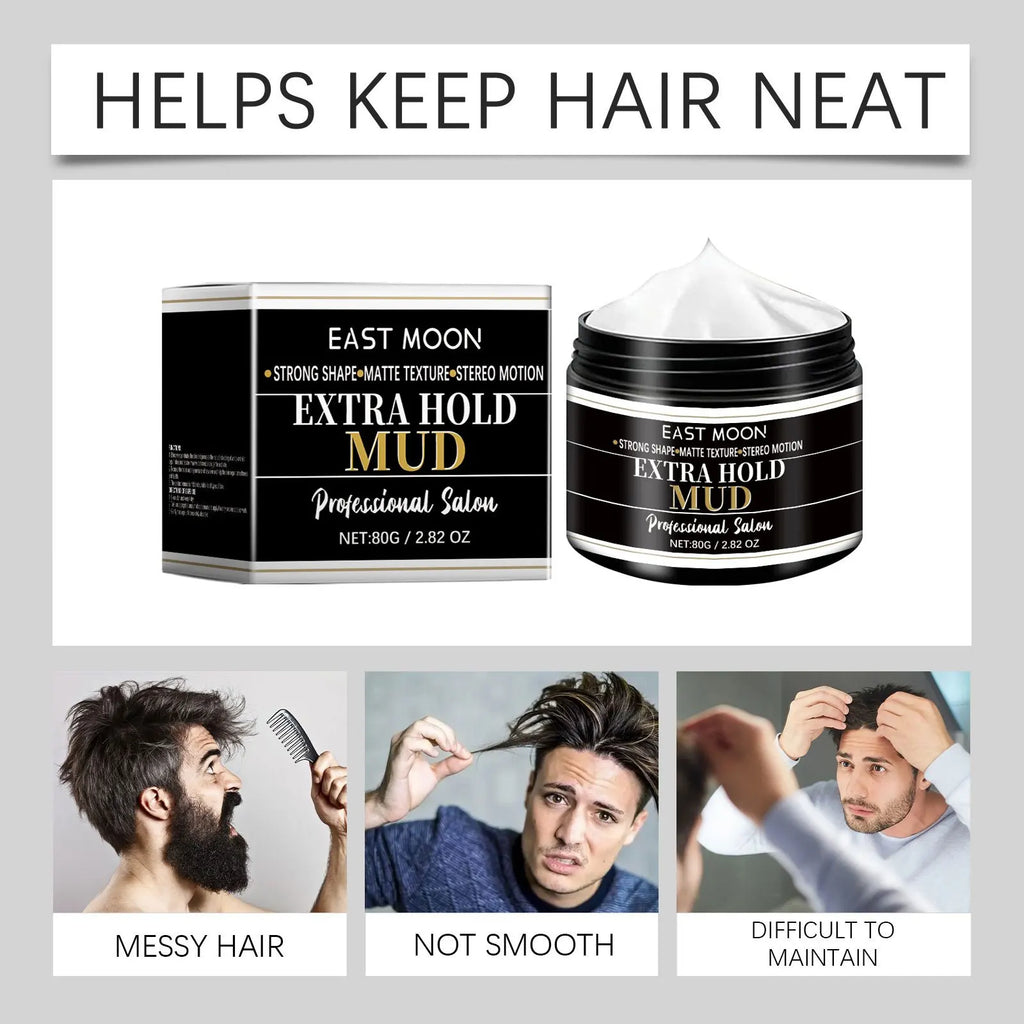 Keratin Hair Styling Cream Strong Hold Reduce Curly Matte Finished Keep Smoothing Non Sticky Improve Frizz Men Hair Shaping Gel