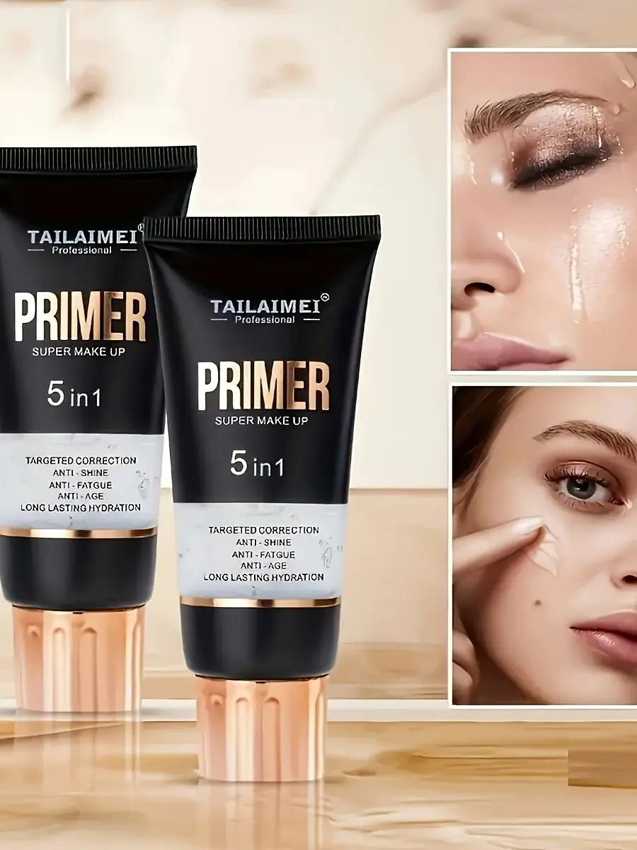 Waterproof Base Transparent Gel Makeup Primer - Full Coverage Matte Foundation With Color Retention, Natural Avocado And Rose Ex