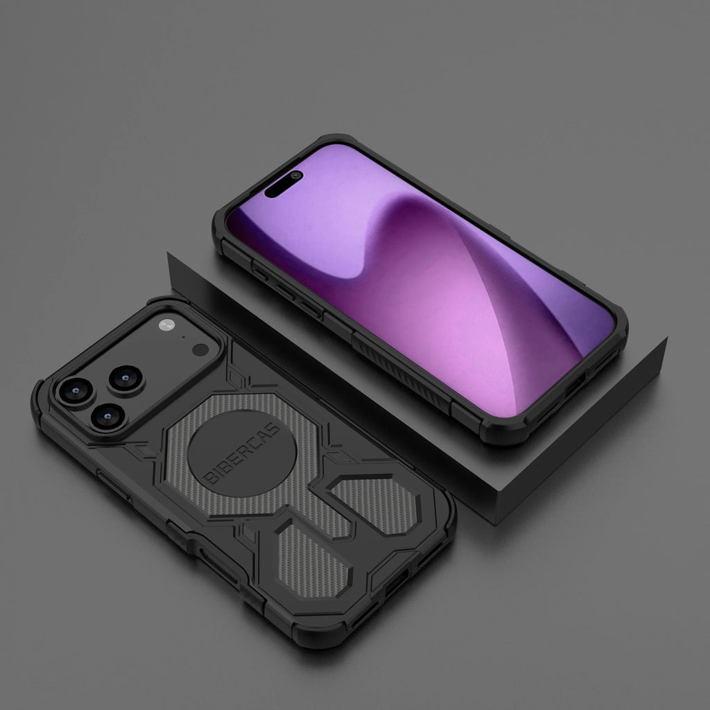 Military Armor Phone Case For iPhone 17 16 15 14 13 Pro Max 17Air 16E Magnetic Wireless Charging Anti-Drop Protective Cover