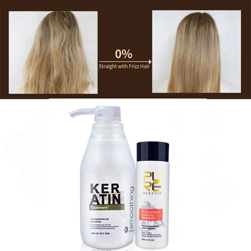 PURC 300ml Keratin Hair Straightening Cream Smoothing Softens Repairs Damaged Dryness Nutritious Hair Care Products