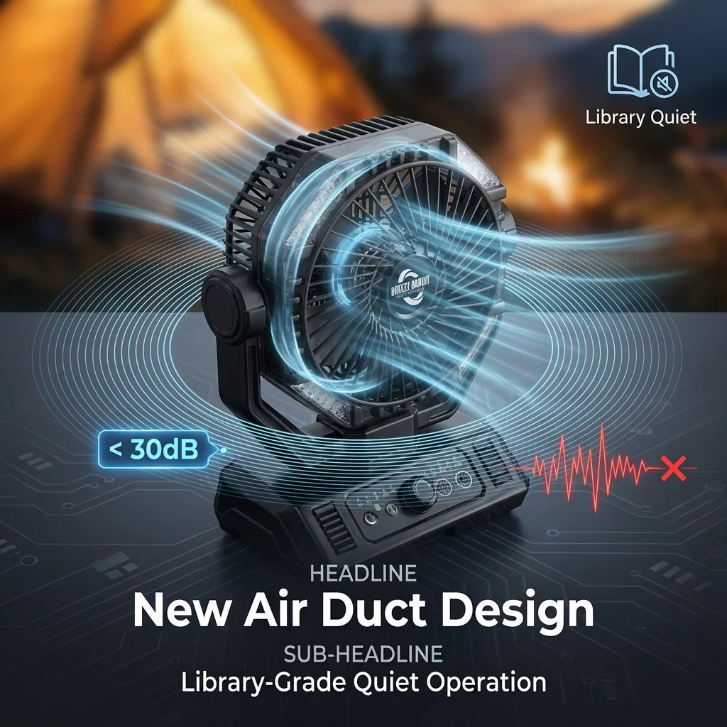 coldSky 20000mAh Battery Camping Fan with LED Lantern 8 Speed Desk Fan Portable Outdoor Fan Teny Picnic Fishing Travel Jobsite