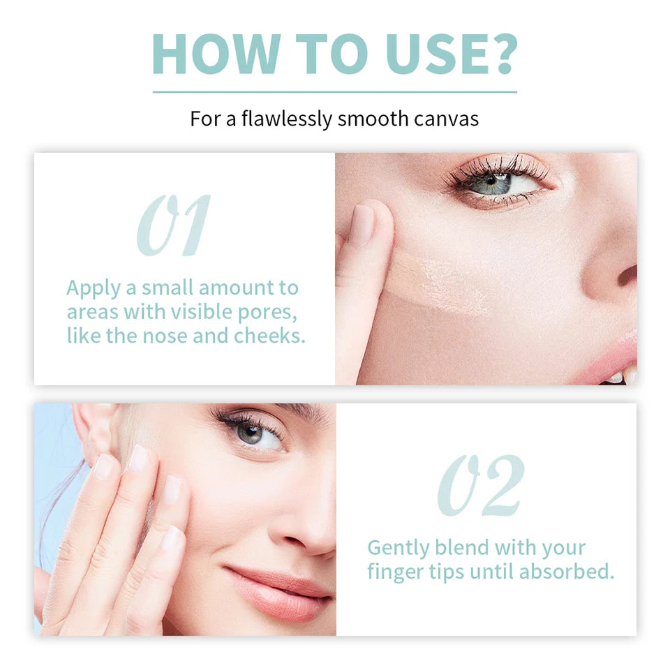 Pore No More Primer Base Makeup Matte Finish Primer Water & Sweat Resistant Long Lasting Oil Control won't cause acne Cosmetics