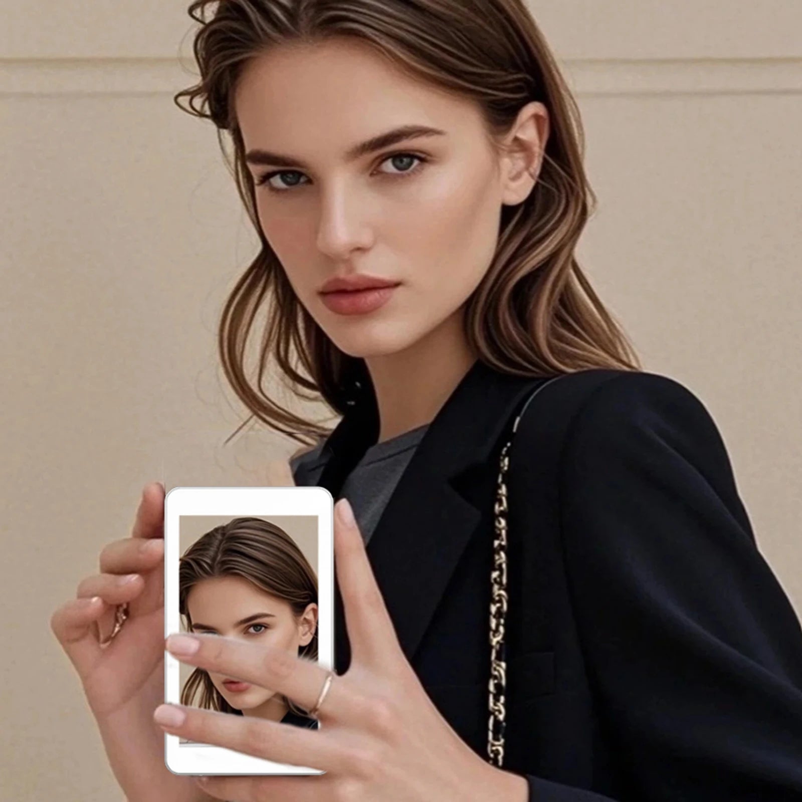 Smartphone Magnetic Monitor Screen Projector Phone Rear Camera Vlog Selfie for Live Stream Video Recording for Android iPhone