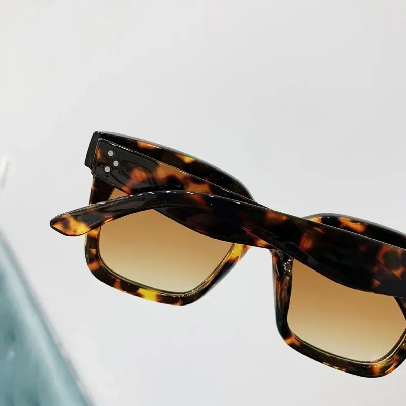 Oversized Square Sunglasses Woman Retro Black Driving Shades Eyewear Female Vintage Brand Designer Mirror Sun Glasses Oculos