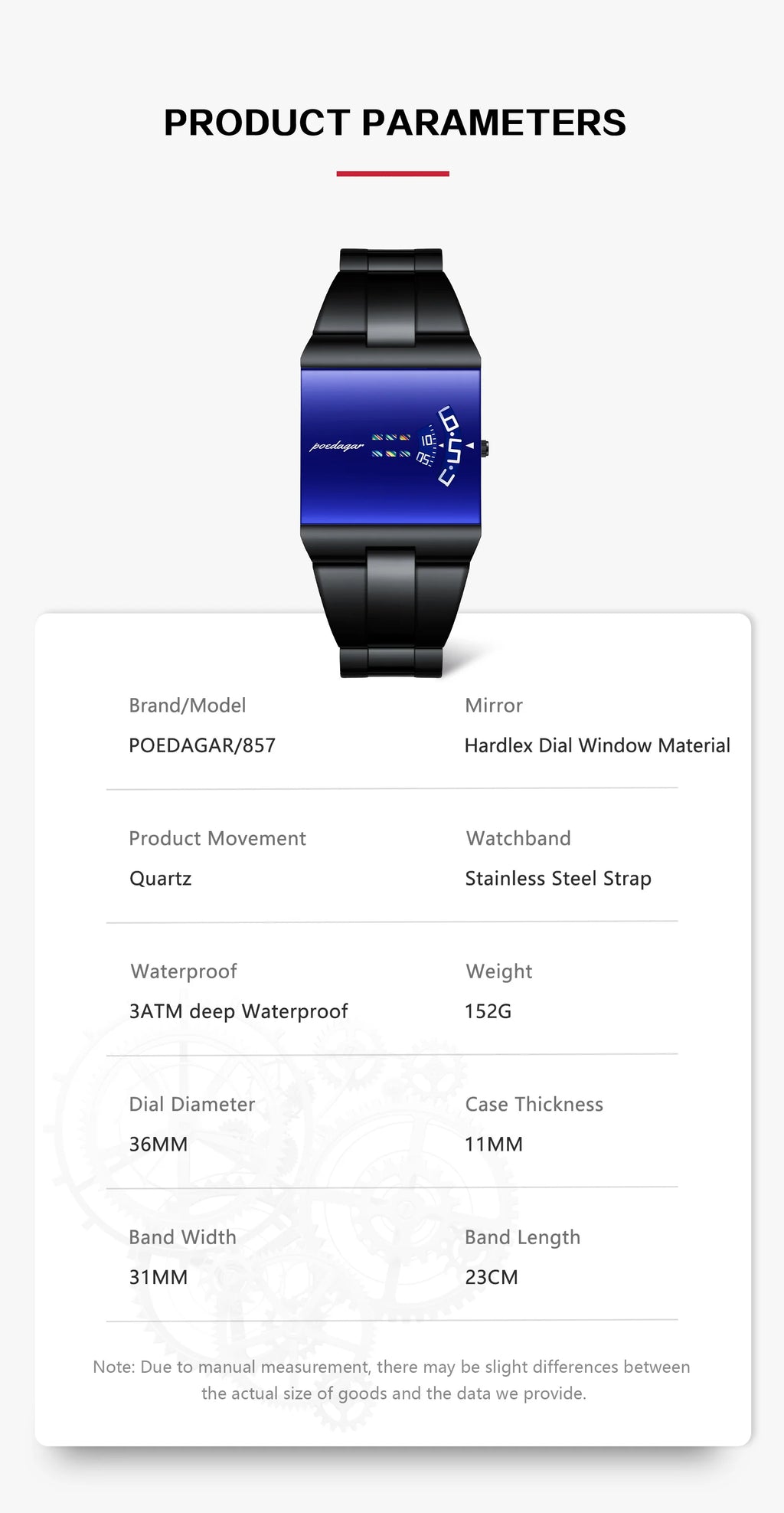 POEDAGAR Top Unique Men Clock Waterproof Fashion Casual Man Wristwatch Stainless Steel Original Sport Quartz Men's Watches Reloj