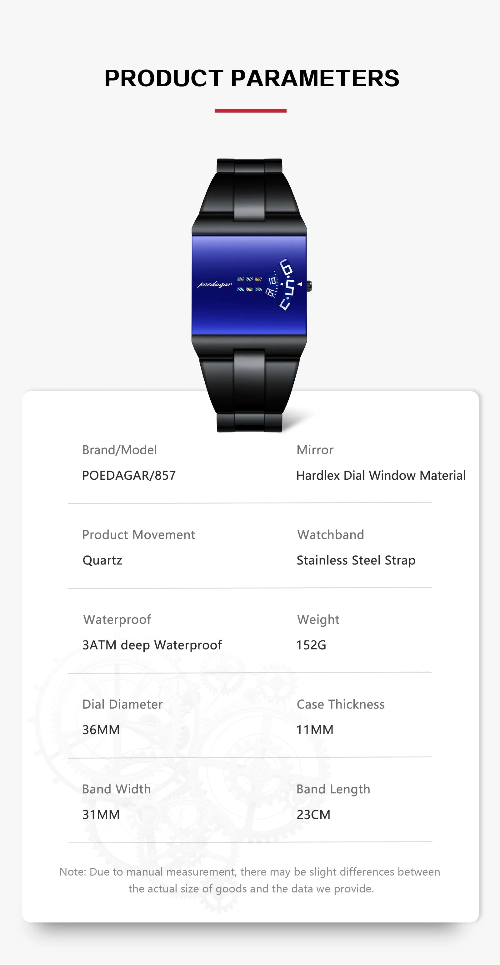 POEDAGAR Top Unique Men Clock Waterproof Fashion Casual Man Wristwatch Stainless Steel Original Sport Quartz Men's Watches Reloj