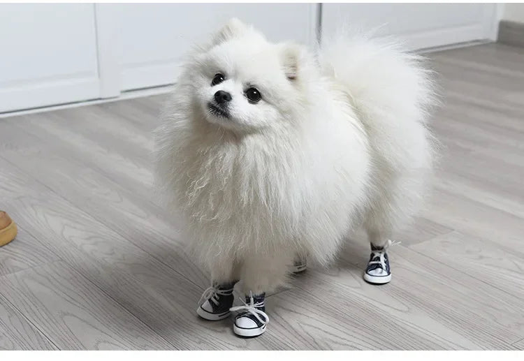 New Pet Shoes Non-slip Wear Thickened Denim Canvas Summer Shoes Teddy Dogs and Cats Universal Outdoor Breathable