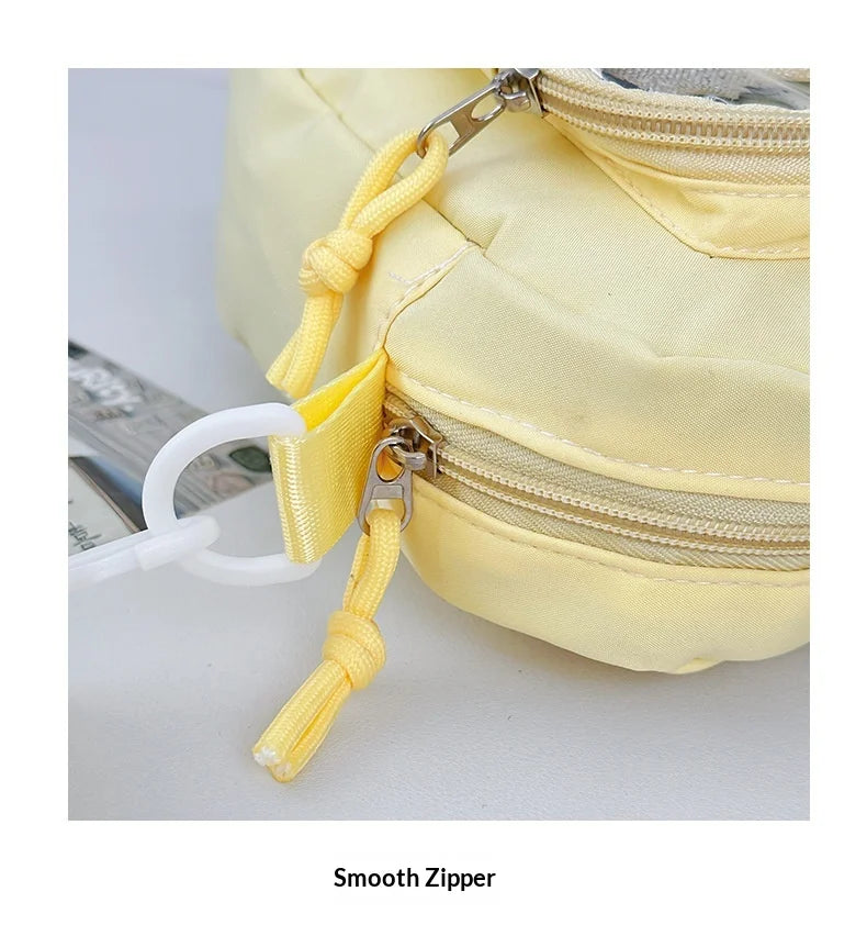 Japan and South Korea Cute Small Bag Female anime Pain Bag Pure Color Small Fresh Student Korean Simple Bag Crossbody Bag Female