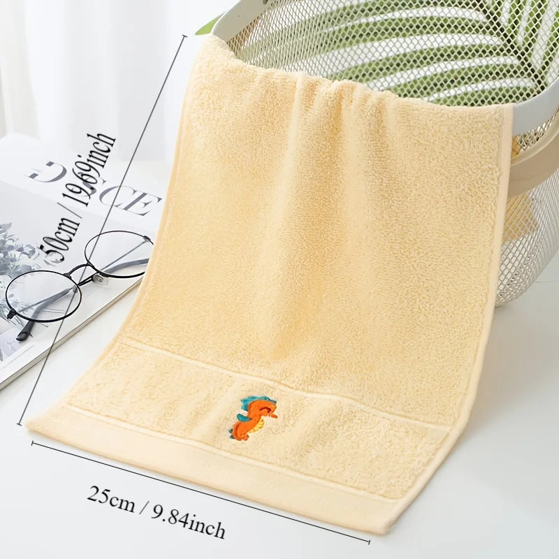Large Children's Cartoon Animal Primary Baby School Students Face Towel Soft Absorbent Household Bath Towels for Baby Kids Gift