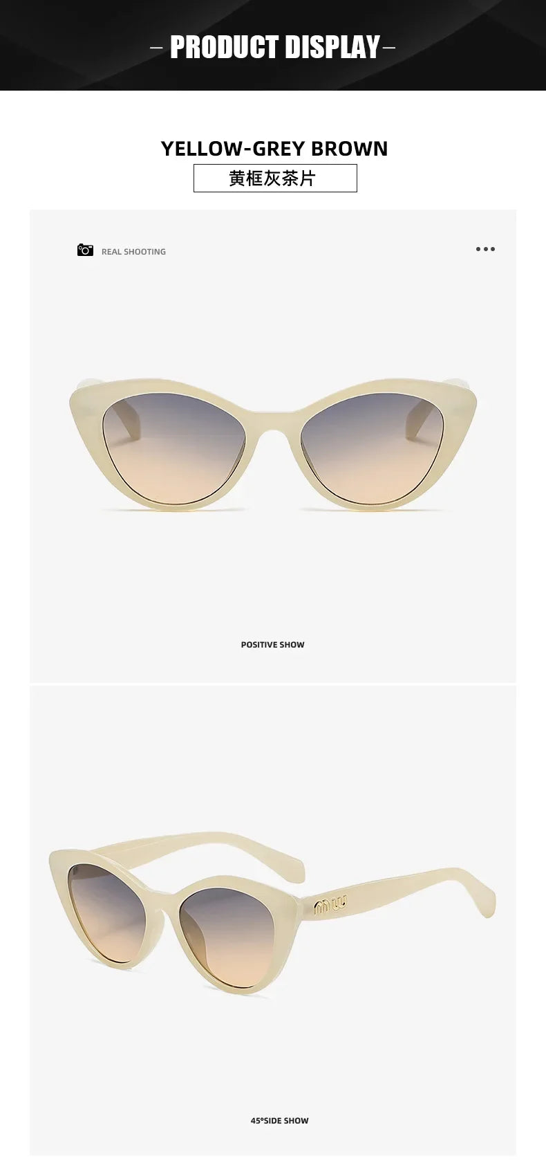 2026 New Fashion Cool Sunglasses Women Luxury Brand Letters Anti Strong Light Vintage Cat Eyes Sun Glasses Ladies Gafas UV400