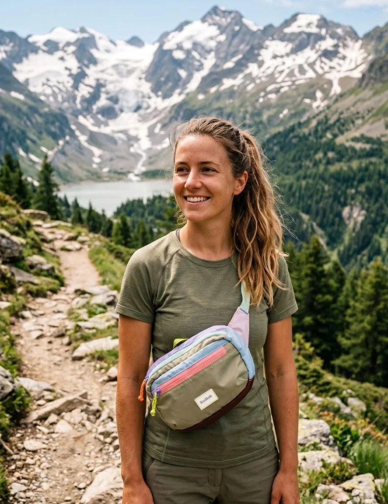 EcoSloth Random Foldable Waist Pack and Outdoor Water-resistant Fanny Packs for Women Men Crossbody Bags for Running Hiking Work