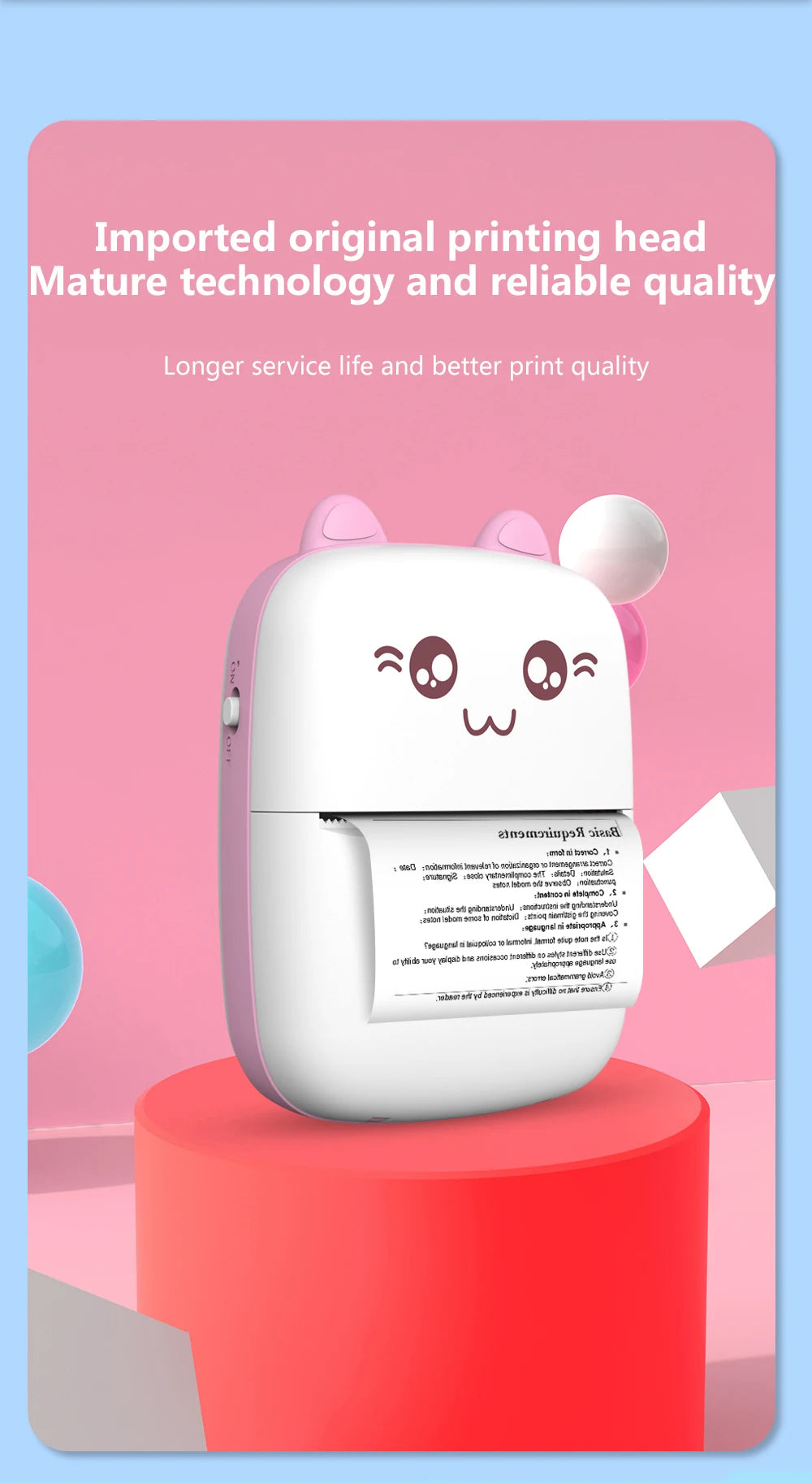Meow Mini Label Printer Thermal Portable Printers Stickers Paper Inkless Wireless Impresora Portátil 200dpi Android IOS 57mm