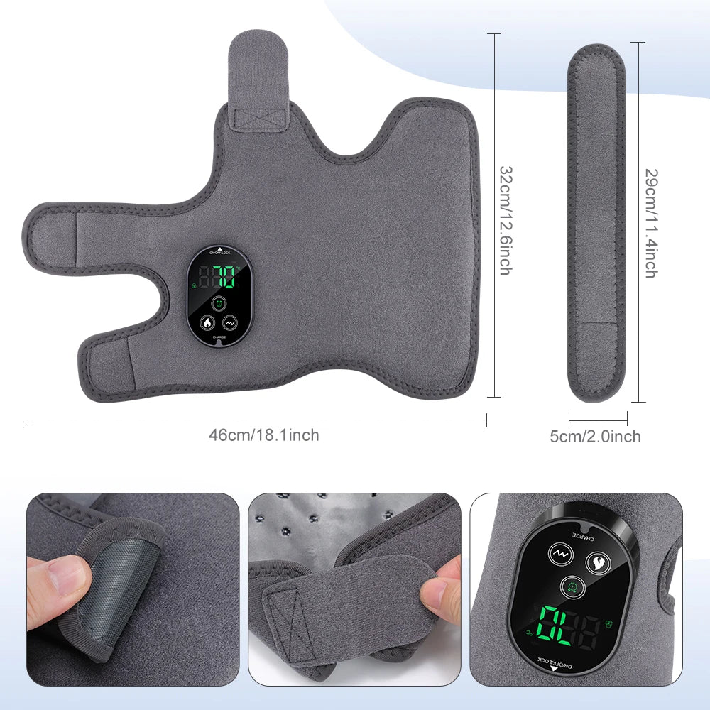 Electric Cordless Heated Ankle Guard Massager for Right or Left Foot Vibration Massage Wristband Hot Compress Ankle Wrist Brace
