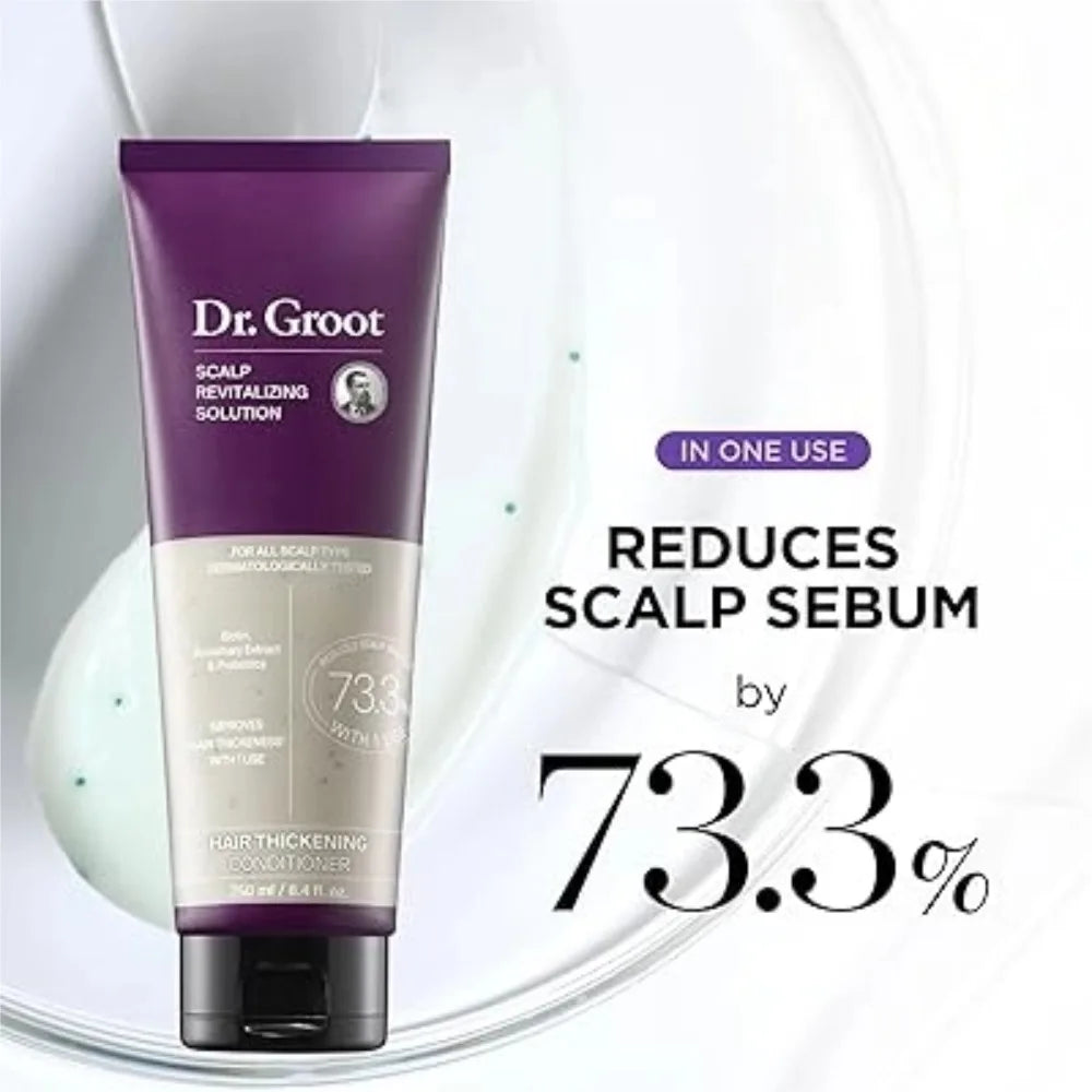 Dr. Groot Scalp Revitalizing Solution Hair Care Set Korean Brand 385ml Purifying Clay Shampoo 250ml Hair Thickening Conditioner