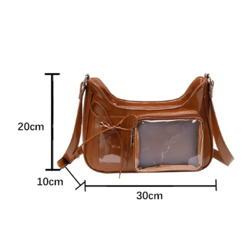 Women's Transparent Ida Bags Japan Shoulder Bags Women Students Crossbody Bags Women's Designer Handbags