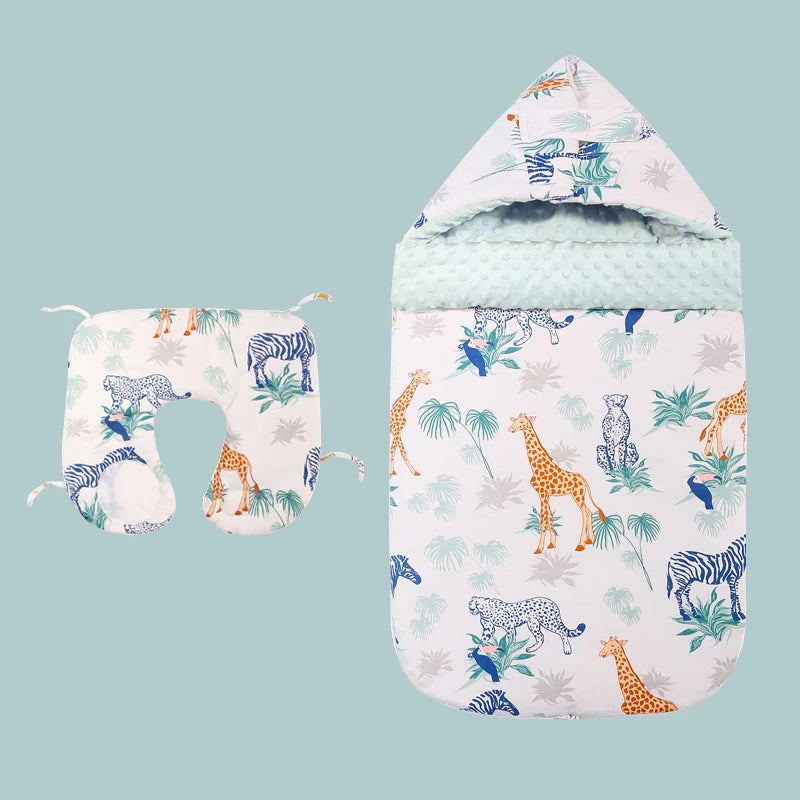 Warm Baby Stroller Sleeping Bag Fleece Prams Footmuff Infant Swaddle Wrap Envelopes For Newborns Baby Blanket 3 Colors Sleepsack